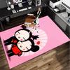Heartfelt Love Cute Doll Office Rug Chair Mat, Game Carpet, Suitable for Front Door, Bedroom, Living Room, Desk, Holiday Gift