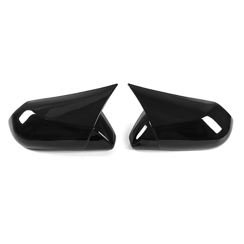 

Рифмованное боковое крыло зеркала заднего вида, декоративная накладка, колпачки, внешние аксессуары для автомобиля, 2 шт., подходят для Toyota Camry Avalon Glossy Black