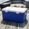 Plastic Cooler Box Top-Opening Hard-Sided Cooler Box Portable Ice Chest Front Latches Camping Gear Carry Handles