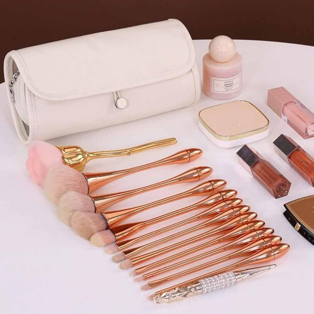 Dust-proof Makeup Brush Bag Large Capacity Roll Cosmetic Bag Cosmetic Storage Bag Holiday Gift