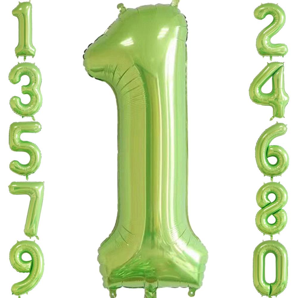 Jumbo Apple Green 40Inch Number Balloon 0-9 Digit Balloons for Baby Shower Globos Birthday Party Decoration Baby Shower Supplies