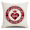 Valentine's Day Pillow Cover New Letter Love Sofa Cushion Cover Short Plush Cushion Pillow