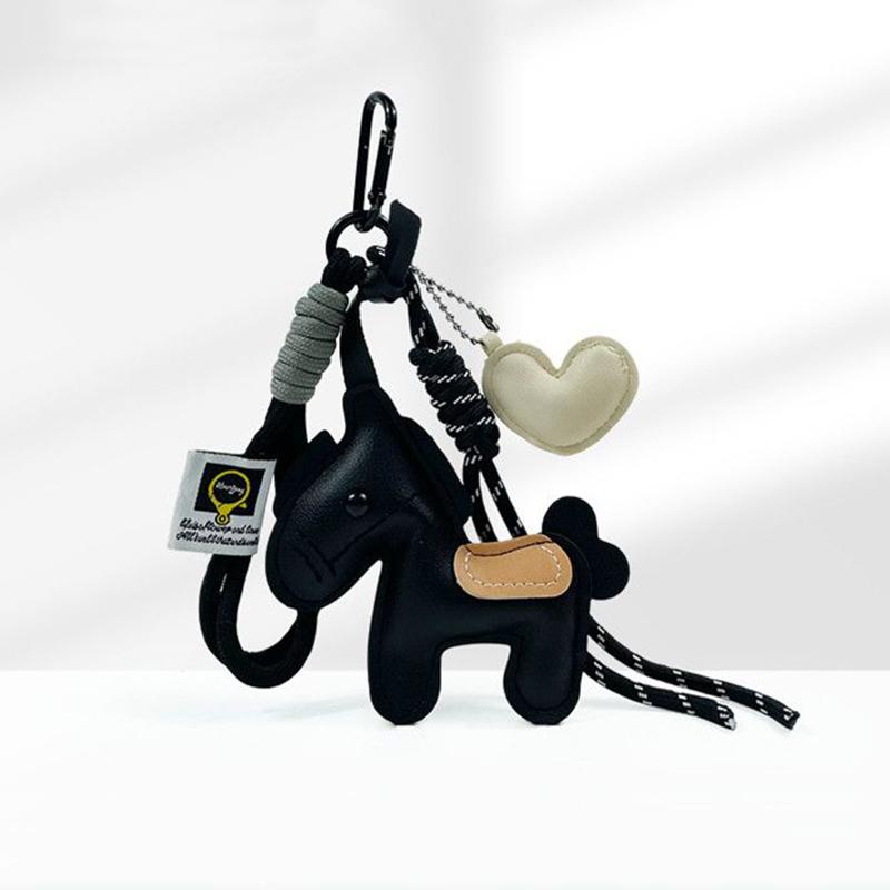 Bag Charm Leather Fashion Leather Pendant With Braided Rope Bag Gift All-purpose Bag Hanging Accessory