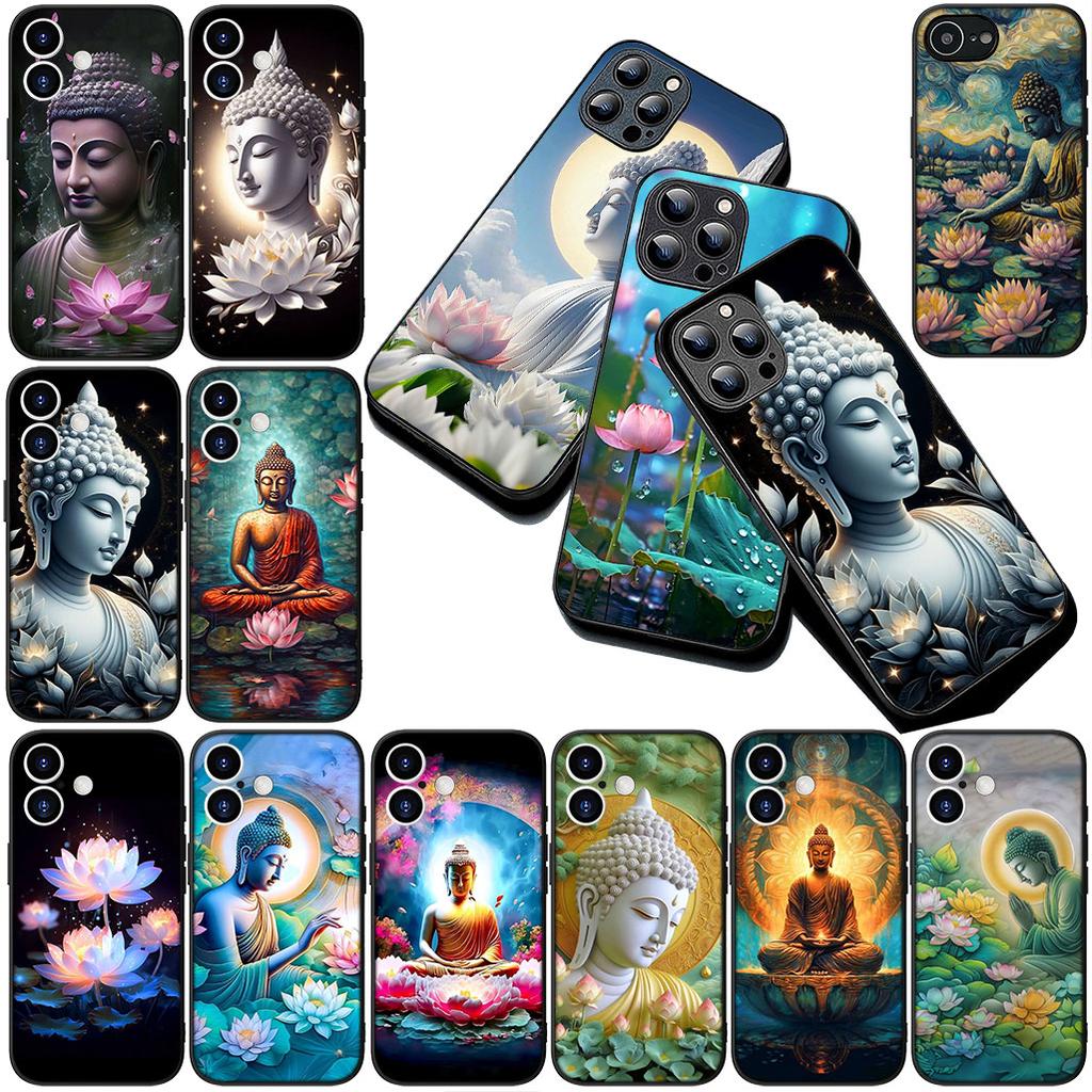 Lord Buddha Lotus Flower Light Phone Case for Samsung Galaxy S24 S25 S23 FE Ultra Plus S7 Edge S25+ S23+ A56 5G Protective Cover