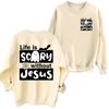 Life Is Scary Without Jesus Letter Printed Sweatshirts Oversized Hoodies Hoodie Hip Hop Streetwear Pullover Sweatshirt Unisex