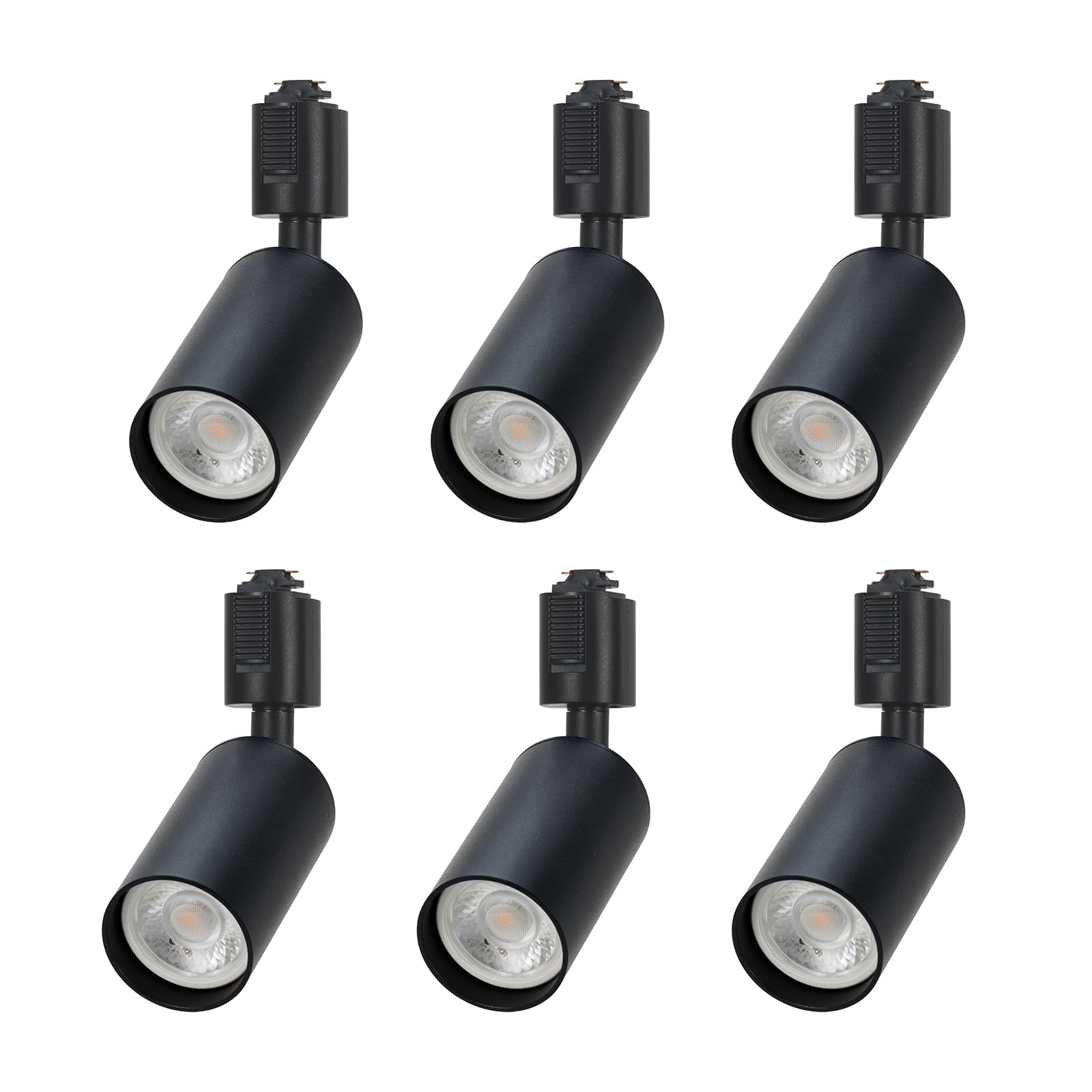 

Chiko Electric Spotlight, E11 Base, for Duct Rails, Black Adjustable Angle Scandinavian Style Bulbs Sold Separately (Set of 6)