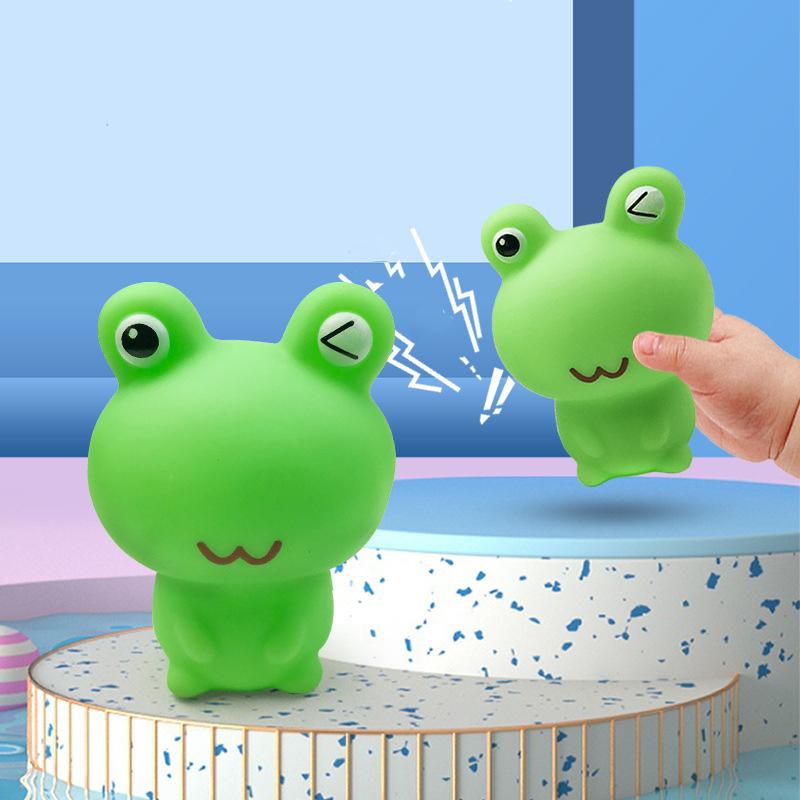 Baby And Childrens Bathing Frog Toy Mini Rubber Squeak And Toy Floating