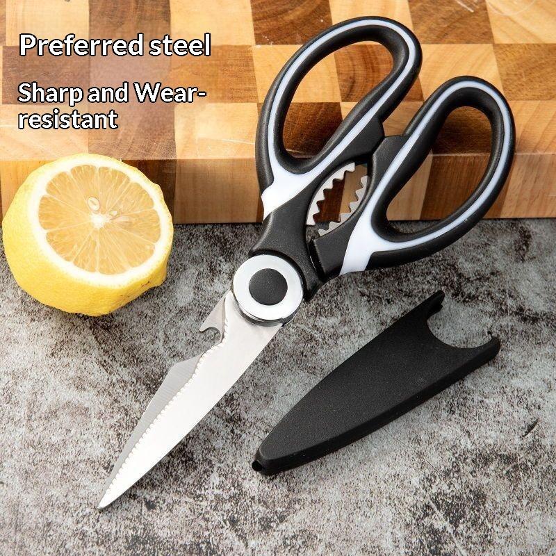 Multifunctional Kitchen Scissors Household Cut Vegetables Roast Broiler Scissors Stainless Steel Scissors