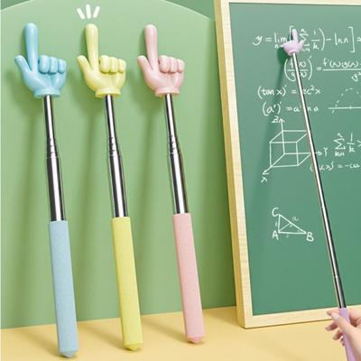 Stainless Steel Telescopic Teaching Stick Whiteboard Demonstration Classroom Finger Pointer Handheld Finger Reading Sticks