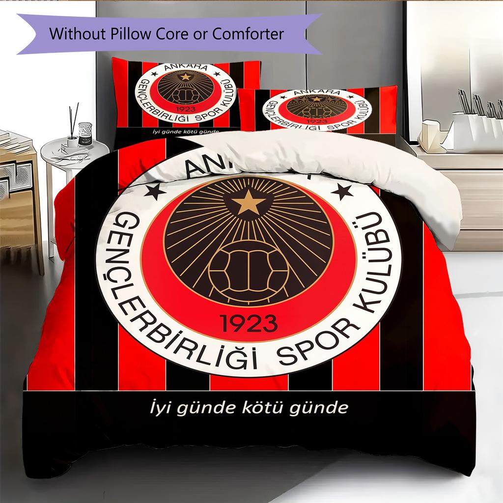 Gençlerbirliği SK Pattern Bedding Quilt Set Home Decoration Gift (1 * duvet cover + 2 * pillowcase without core)