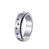 European and American Star Sun Butterfly Rhinestone Stainless Steel Women's Ring Set