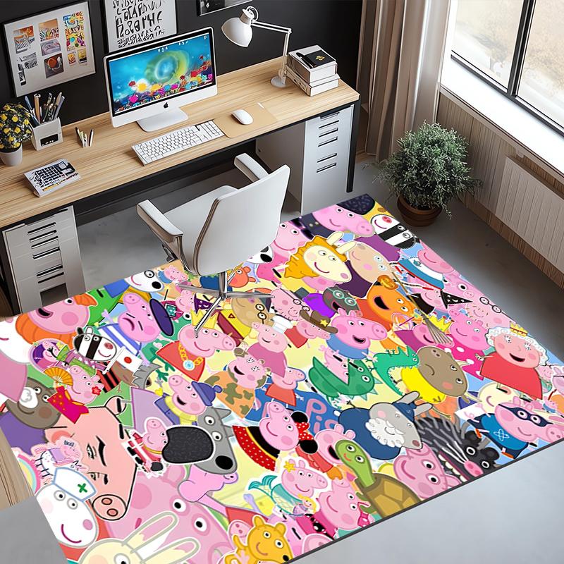 Cartoon animation Pattern Rug, Indoor/Outdoor Mat, for Picnic, Gameroom, Bedroom, Office, Living Room, Home Decor Carpet, Birthday Gift
