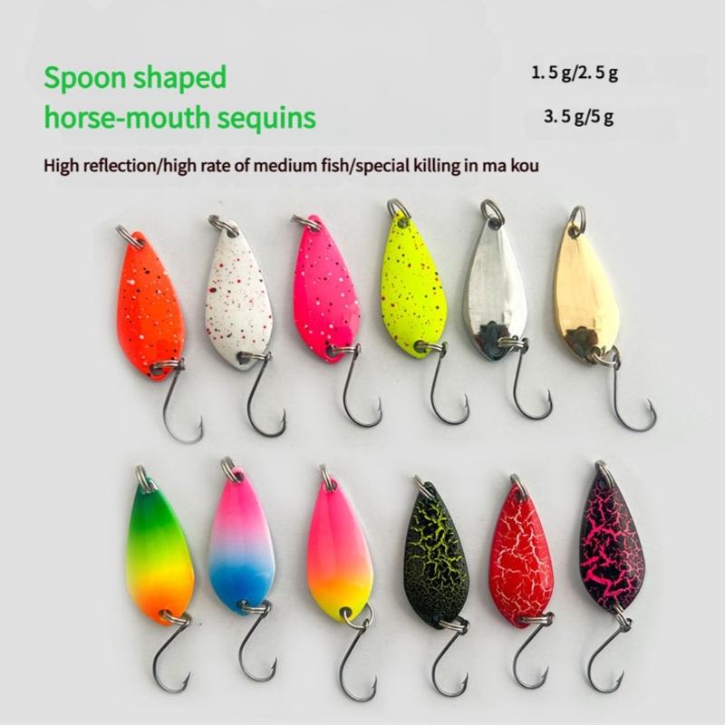 Fishing Baits Fishing Spoons Metal Lures Hard Fishing Lure Fishing Accessory Spinner Baits