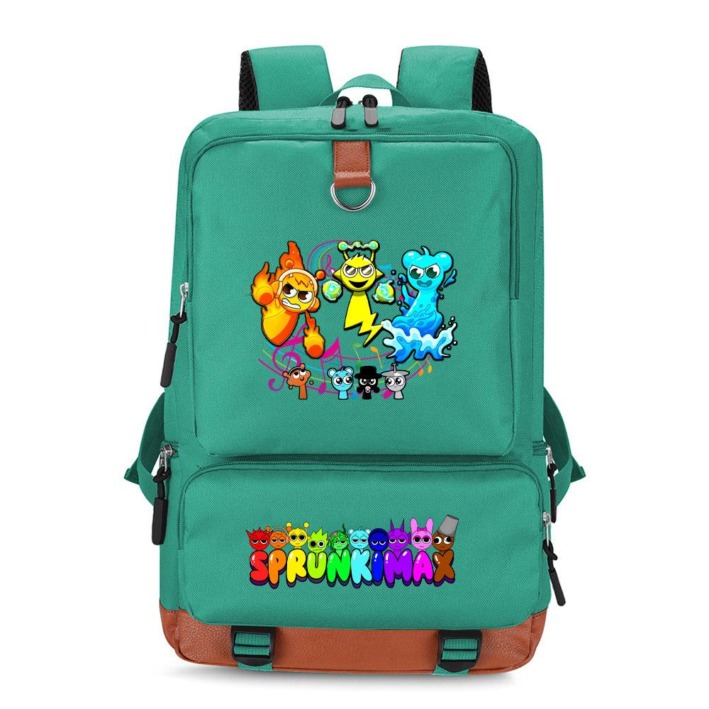 Srunki Backpack Multifunctional Large Capacity Business Backpack Lightweight Burden Reduction Primary and Secondary School Student Bag