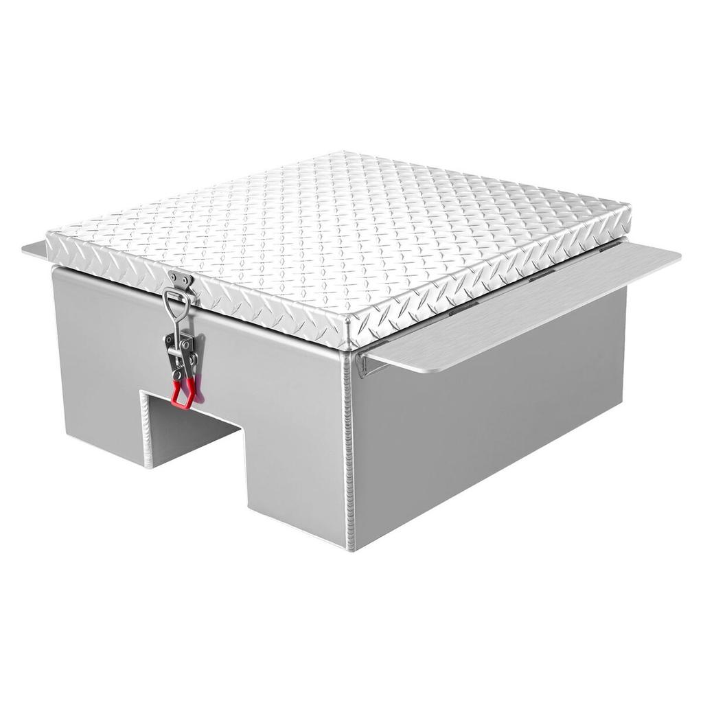 Truck Bed Tool Box, Heavy Duty Aluminum Tool Box with Diamond Plate, Storage Toolbox Chest Organizer Supports up to 100 kg, Ideal for Pickup, Truck