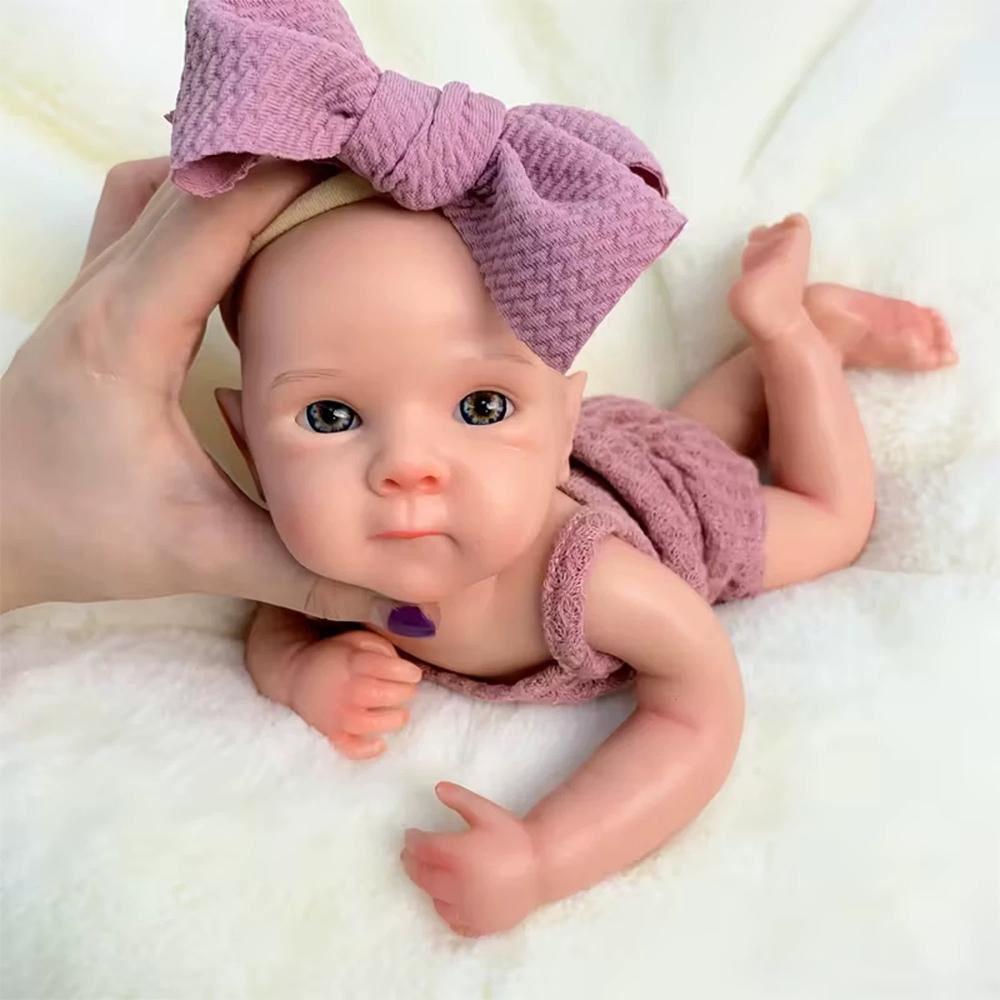 13-inch Fully Solid Silicone Baby Rebirth Doll, Soft And Stretchable Reborn Baby Doll, Stress-relieving Toy Gift Toys
