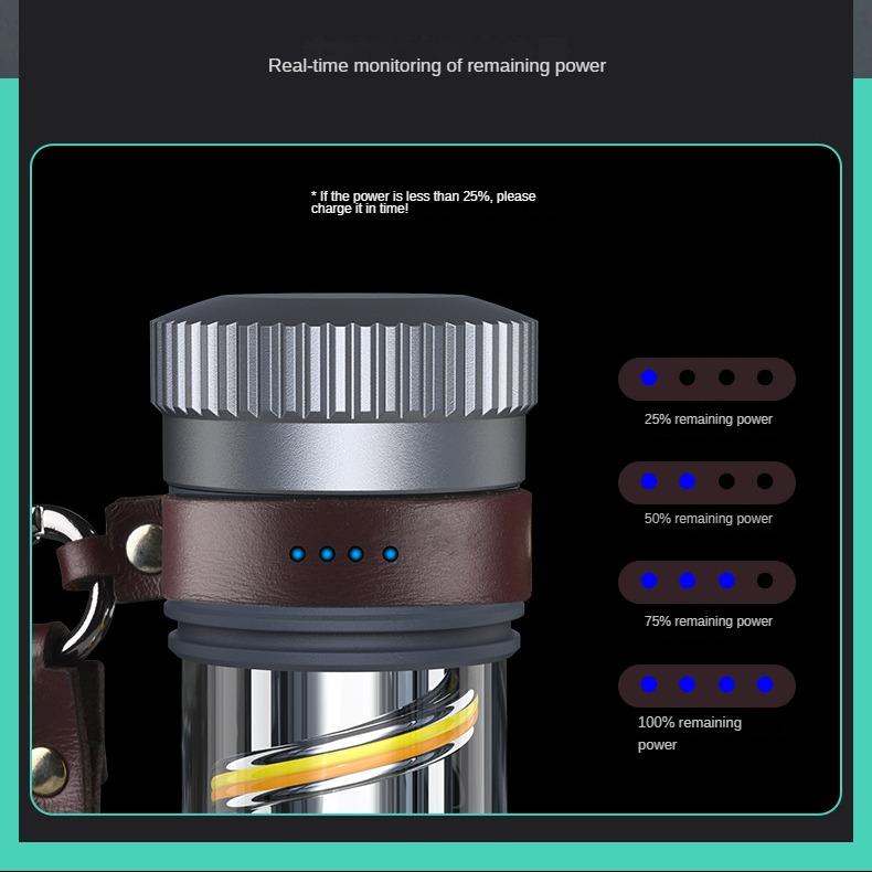 New outdoor camping lamp outdoor camping long-beam lighting high capacity double helix atmosphere illumination flashlight