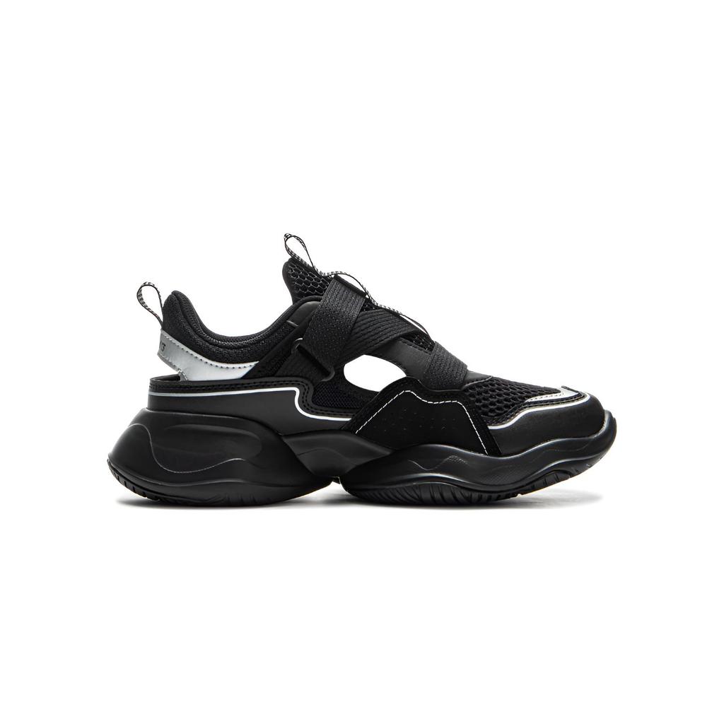 Li Ning Kinder Sport Lifestyle Serie Synthetisches Leder Locker Vielseitig Persönlichkeit Freizeitschuhe Herren Freizeitschuhe Schwarz YKCV078-5