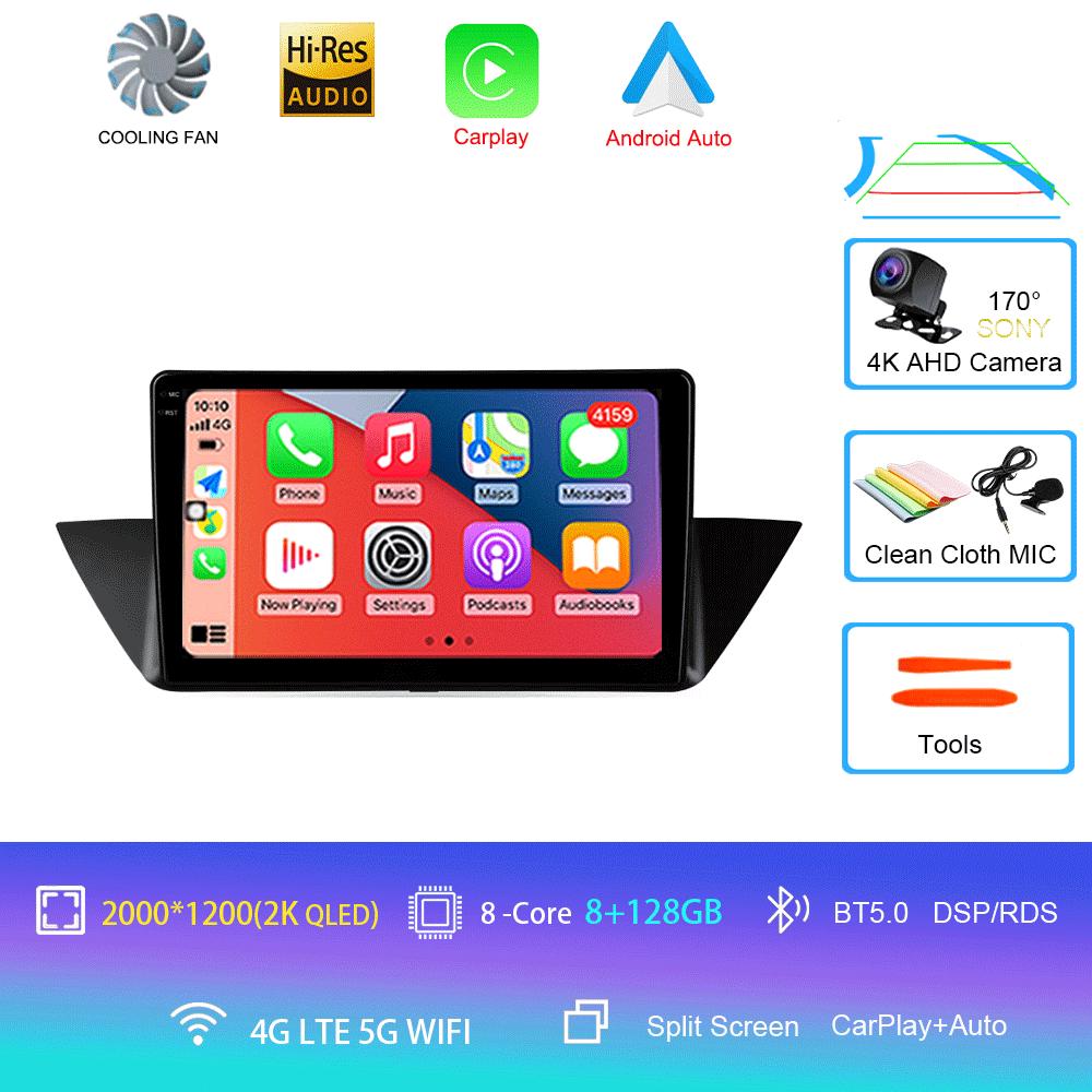Car Radio Android14 Carplay For BMW X1 E84 2009 2010 2011 2012 Navigation GPS Multimedia Player WiFi+4G Stereo Auto DSP Video BT