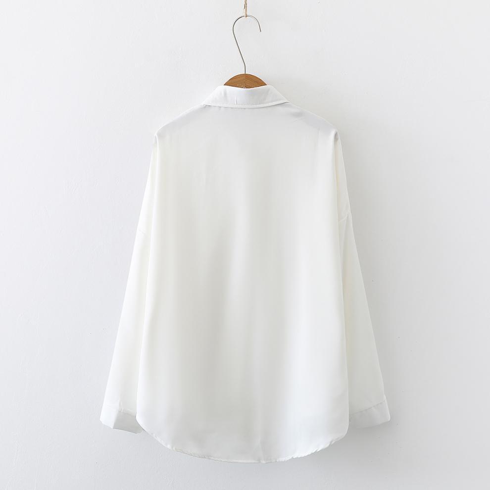 Dámská košile Podzimní Vintage Košile s dlouhým rukávem Módní Temperament Tenký top