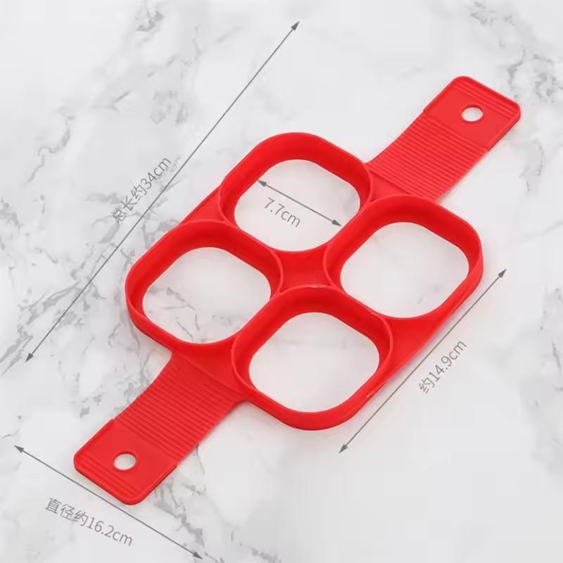 Molde para Panqueques y Huevos Antiadherente Herramienta de Cocina Redondo Corazón Molde para Panqueques Cocedor de Huevos Sartén para Voltear Huevos Accesorios de Cocina para Hornear