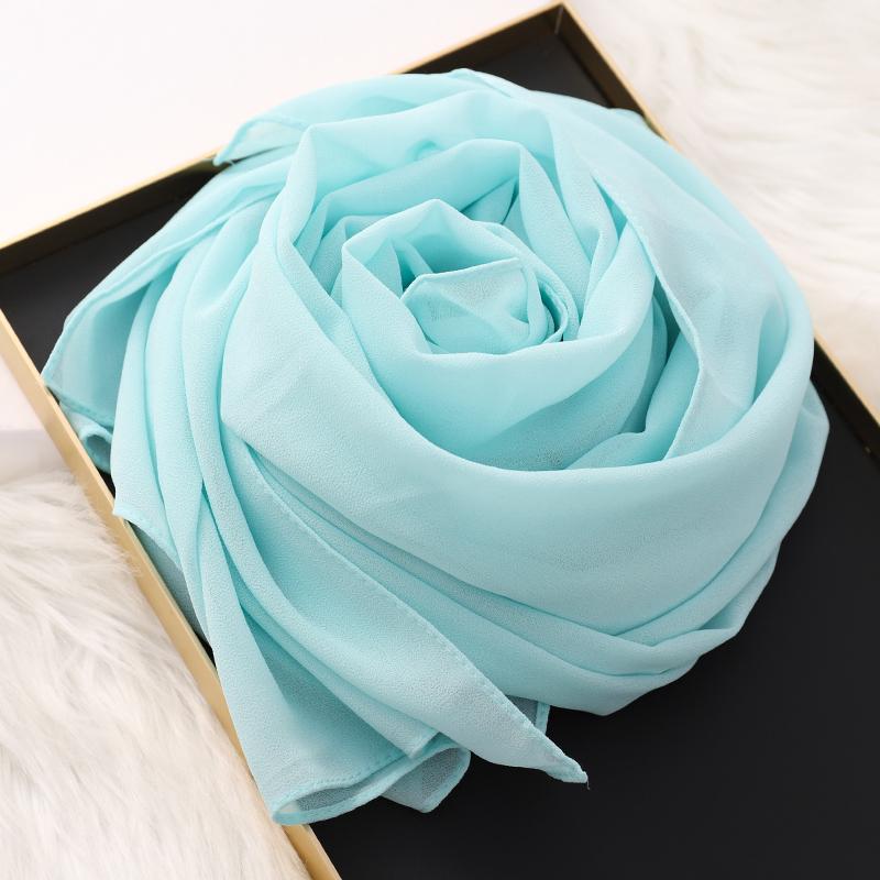 Muslim Hijab Scarf With Zipper Plain Bubble Chiffon Ready To Wear Veiled Hijab Wrap Solid Shawls Headscarf Turban Ramadan