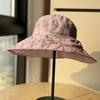 Korean-style large brim fisherman hat for women, summer outdoor sun hat, UV protection, foldable sun hat