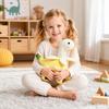 Soft Dinosaur Plush Toy with Peel Collar, Cute Yellow Dinosaur Stuffed Animal, Fun Gift for Kids