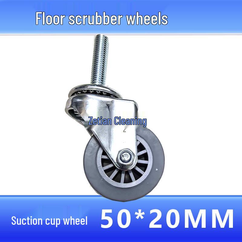 Floor Scrubber with Large Universal Wheels and Water Absorption Squeegee