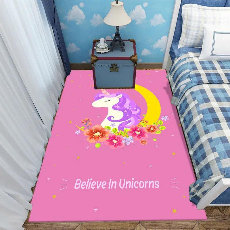 3D Cartoon Floor Mat Bedroom Bedside Carpet Living Room Mat Cute Household Carpet Children's Crawling Mat Door Mats Personalized Indoor Rugs