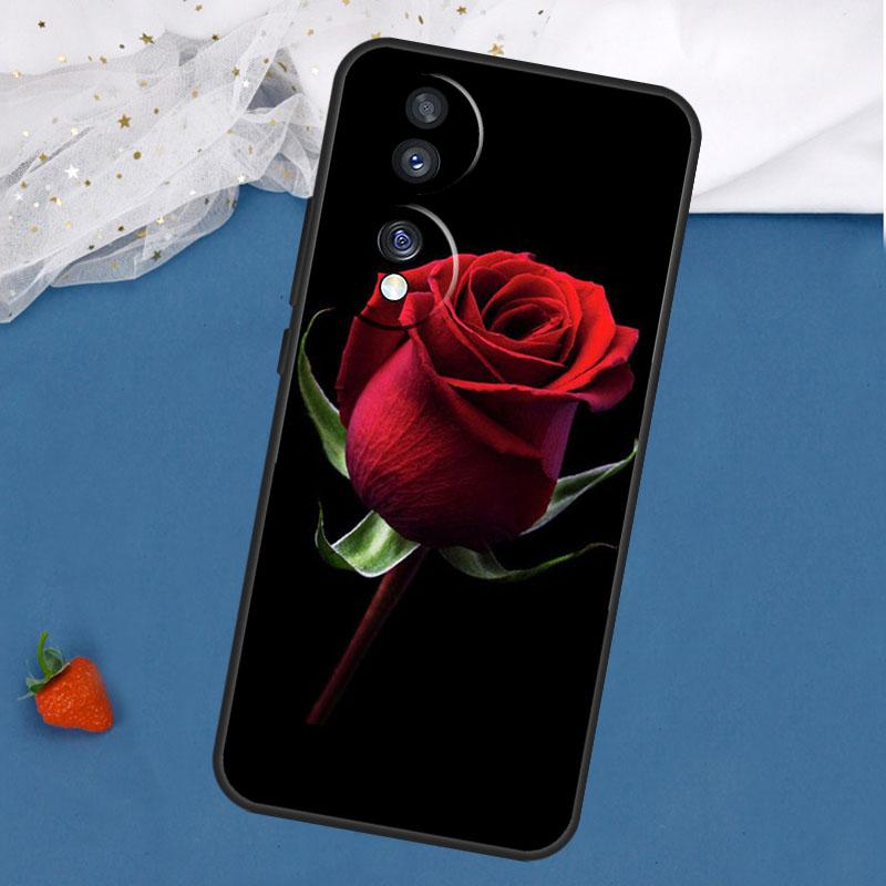 Red Rose Case For Honor Magic 5 6 8 Pro 7 Lite 200 400 50 70 90 X8c X8b X9a X9b X9c X9d Win RT Cover