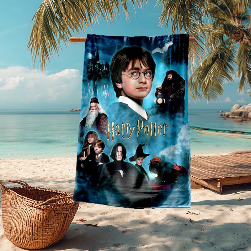 Ultra-Soft Beach Towel with Harry Potter Theme,Ideal for Pool - Camping, Diving - Perfect Travel Essential, Vibrant Beach Towel.