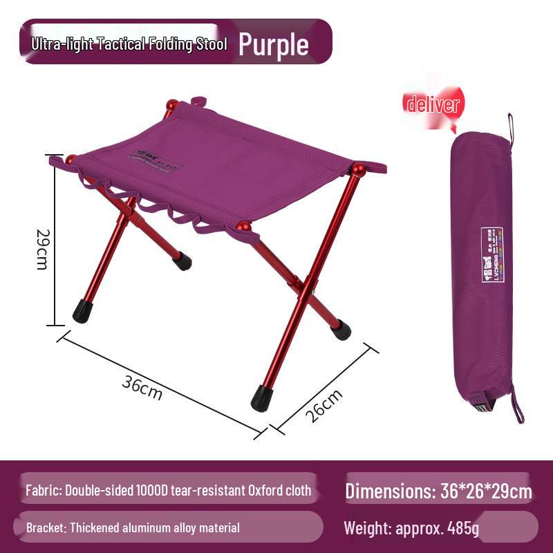 Ultralight Tactical Folding Camping Stool - Aluminum Alloy for Fishing & Hiking