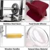 Butter Churner Clear Glass Silic Home Butter Maker With New