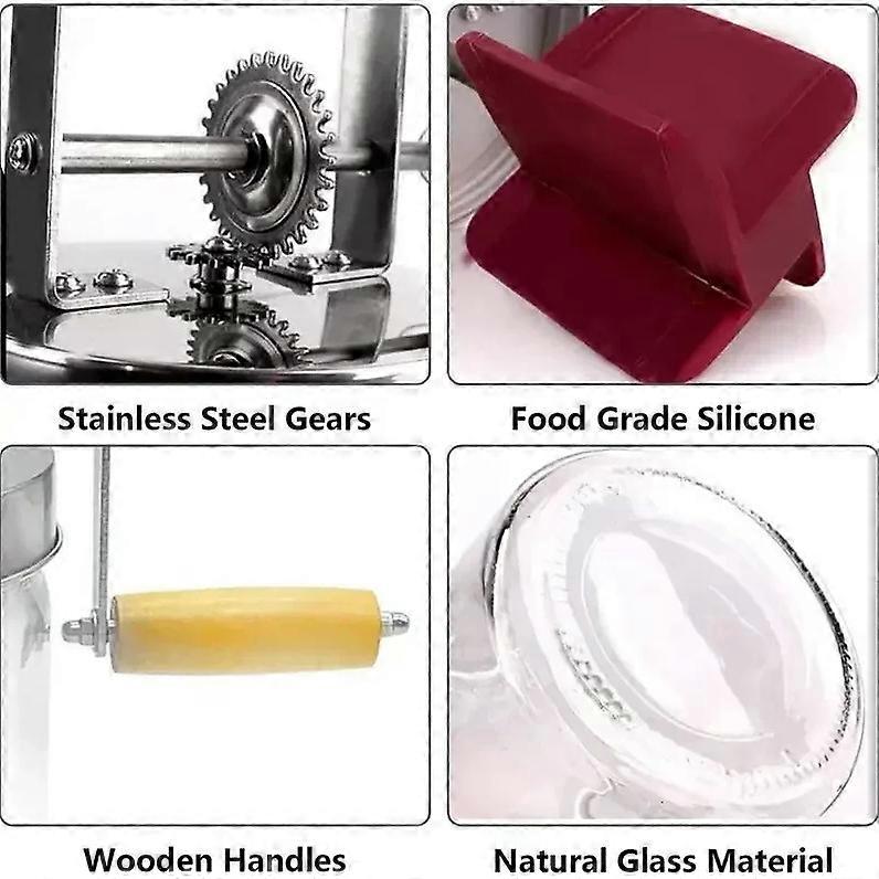 Butter Churner Clear Glass Silic Home Butter Maker With New