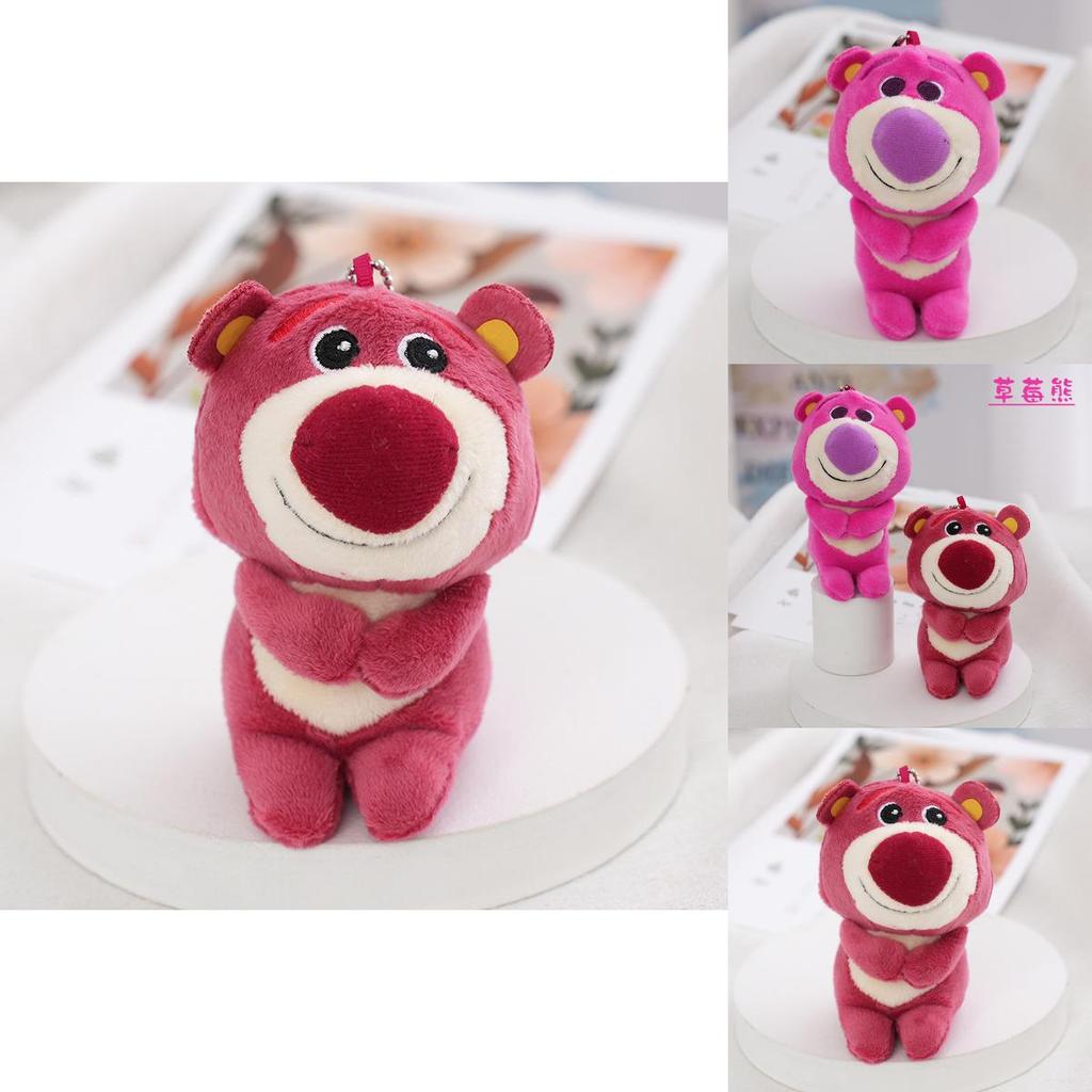 Adorable Pink Teddy Bear Plush Keychain Soft And Cute Bag Accessory Stuffed Toy