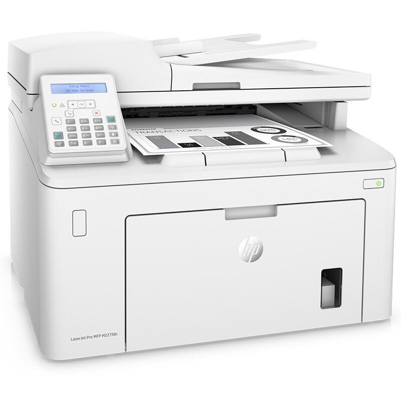 HP LaserJet Pro MFP M227fdn Black and White Laser Multifunction Printer CN Plug (adapter Included)