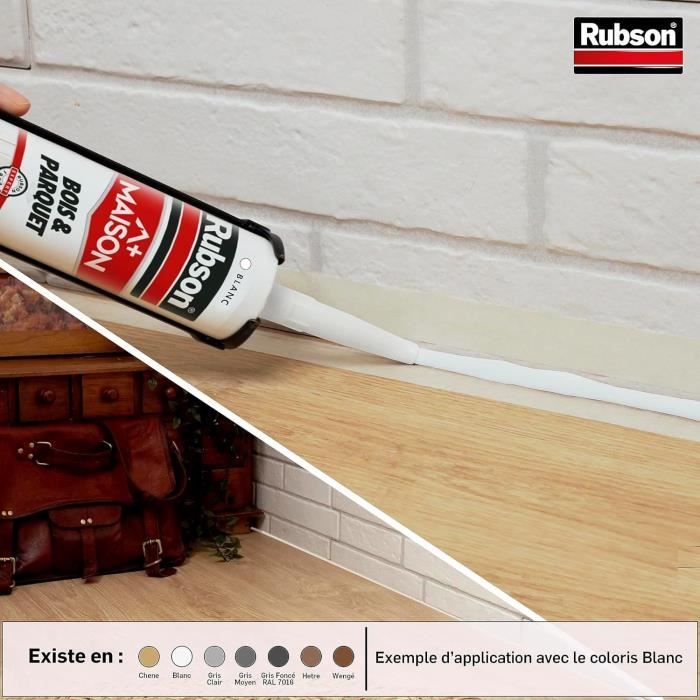 Mastic Bois - RUBSON - 280 mL - Finition Wenge - Mono Composant - Excellente Adhérence