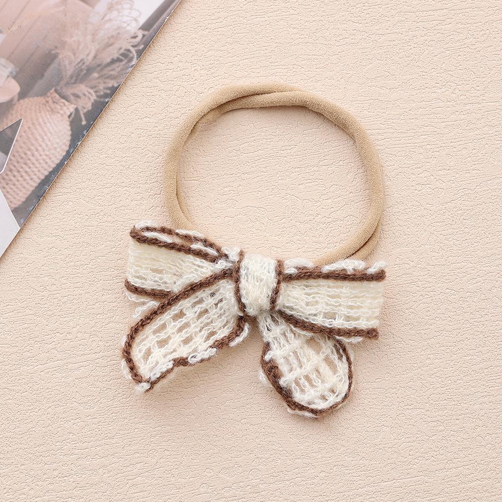 Children'S Hair Accessories Baby Cotton Bow Headband Elastic Nylon Baby Headband