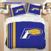 Indiana Pacers Basketball Spirit Bettwäsche(1 Bettbezug + 2 Kissenbezüge, ohne Füllung) Bettbezug und Kissenbezug Weich und bequem Bettwäsche-Set