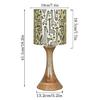 41.1 cm Rustic Wood Table Lamp Bedside Desk Lamps for Living Bedroom Study Night, House Warming Diwali Gift, Fabric Shade