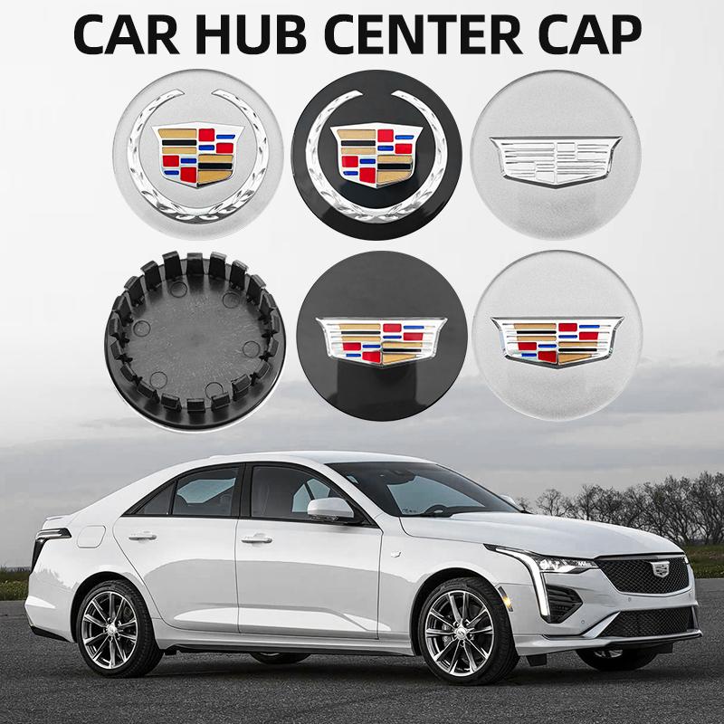 4 pieces 67mm Car Wheel Center Hub Cap Rim Cover for Cadillac CT5 STS XLR CT4 GT4 SLS SLR XT6 Escalade XT4 XT5 SRX XTS ELR BLS