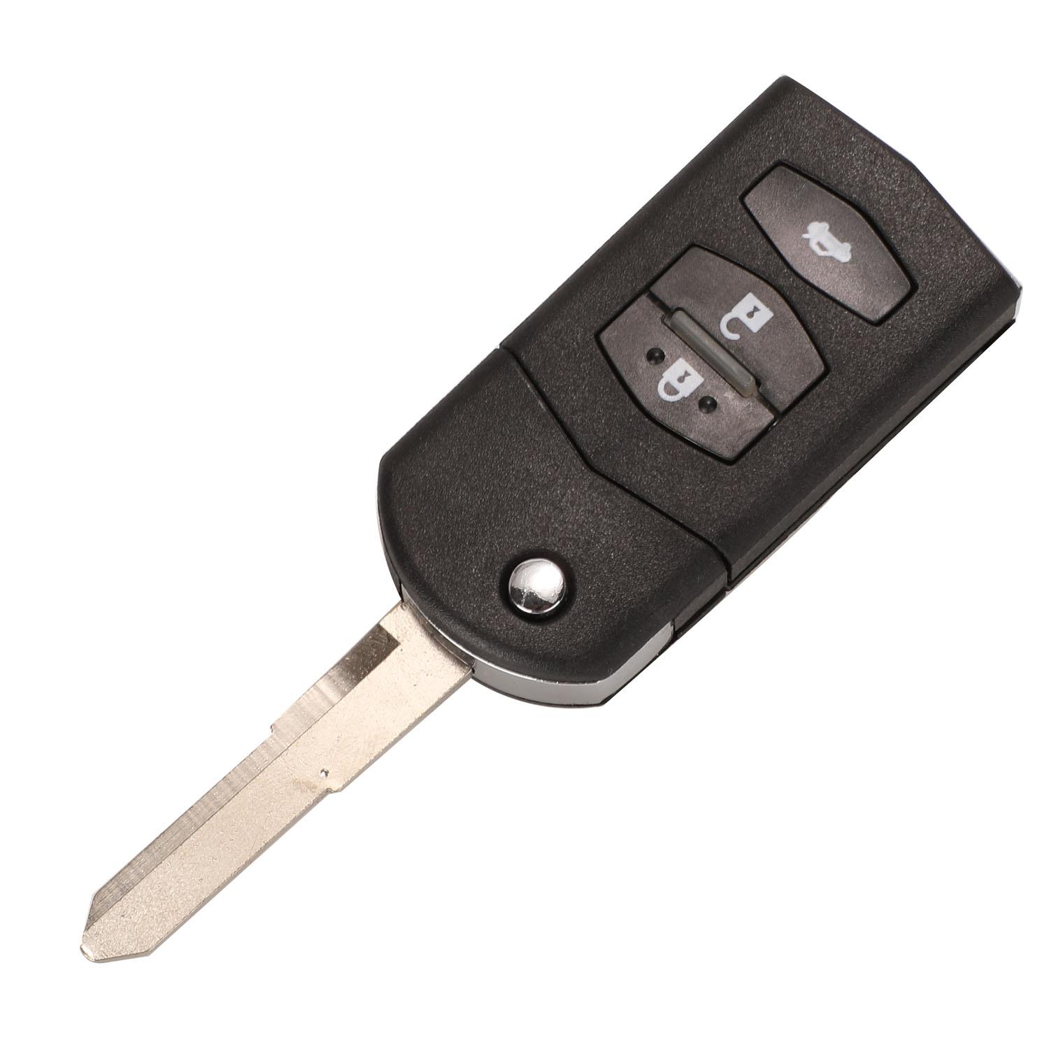 

jingyuqin 2/3 кнопки дистанционного складного автомобильного брелока чехол для Mazda 3 5 6 необработанное лезвие сожжены оранжевый