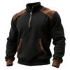 Men's Colorblock Half Zip Stand Collar Sweatshirt Men's Sports Large Size Casual Stand Collar Sweatshirt