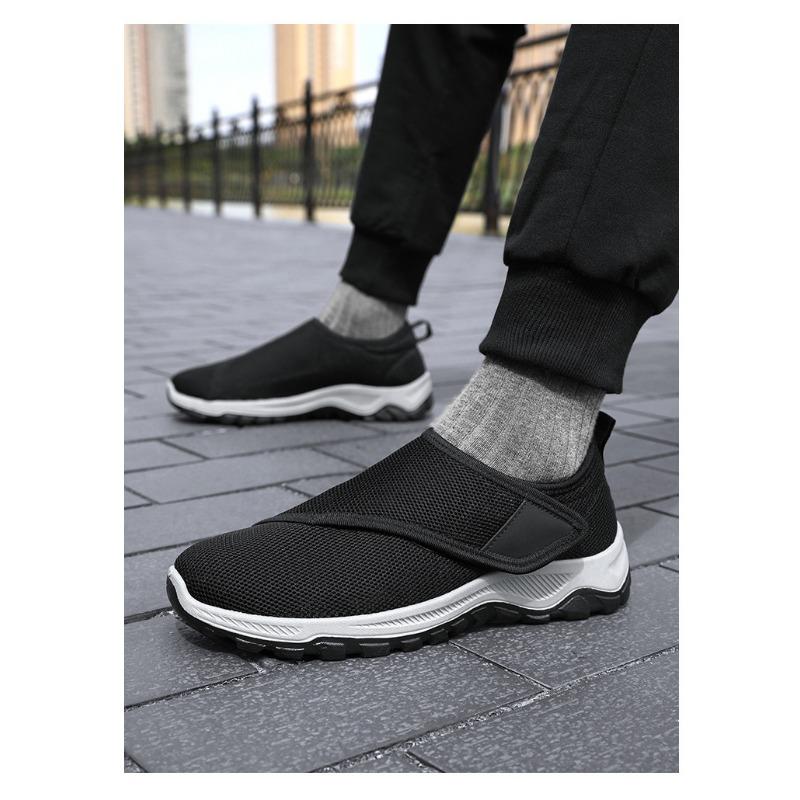 Pantofi casual respirabili din plasă pentru bărbați, pantofi simpli cu velcro