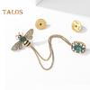 Chest Brooch Bee And Chain Decor Faux Pearl Rhinestone Clothes Jewelry for Prom Party Retro Lapel Pin Bag Decoration Pin