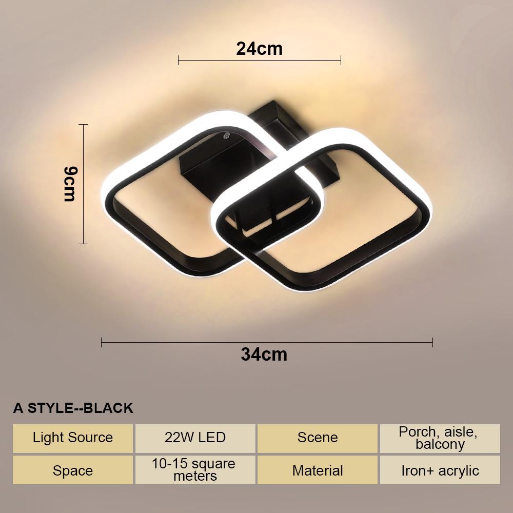 Luminária de Teto LED para Casa Estilo Moderno Luminária de Teto Luz de Quarto Instalação na Superfície Luminária de Sala de Jantar AC 85V-265V