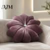 Decorative Pillows for Birthday Gifts Flower Throw Pillow, 18 Inch Floral Cushion, Velvet Round Cushion Chair Pillow with Rhinestone Accent Sofa Couch
