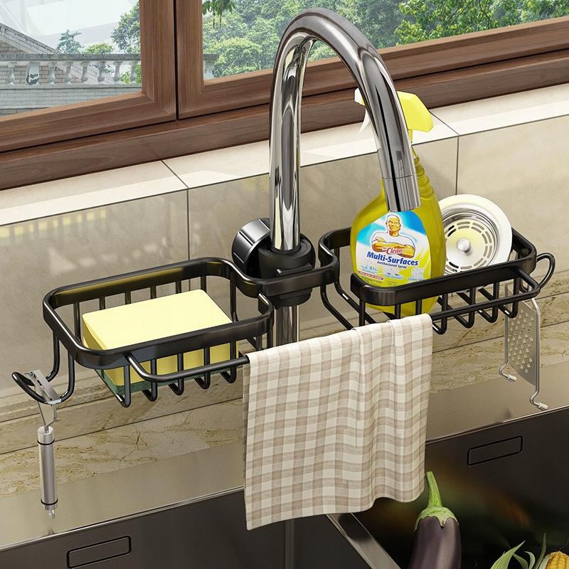 Sponge Holder For Sink Faucet Organizer Liquid