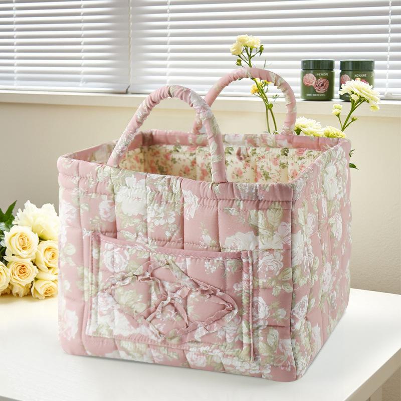 Korean-style Country Home Fabric Storage Basket, Portable Underwear And Sundries Organizing Box, Storage Basket